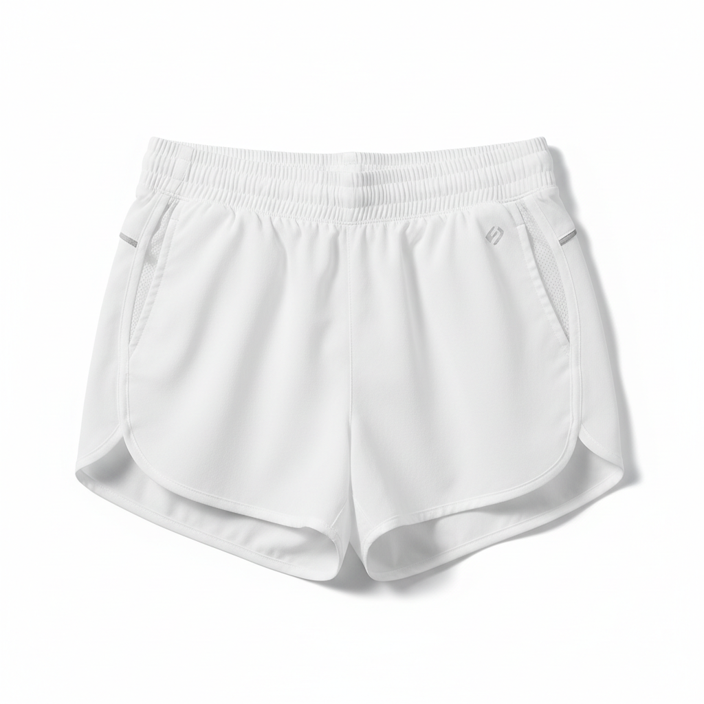 Women's White Athletic Shorts