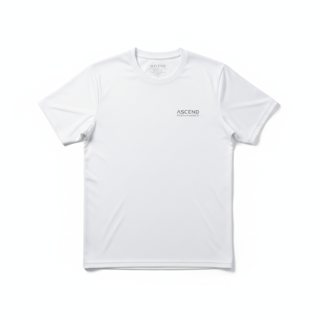 Unisex White Athletic T-Shirt