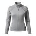 Women's Grey Zip-Up Athletic Jacket